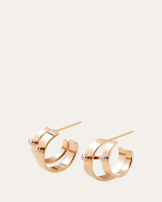 18K Monday Morning Mood Double Hoop Earrings